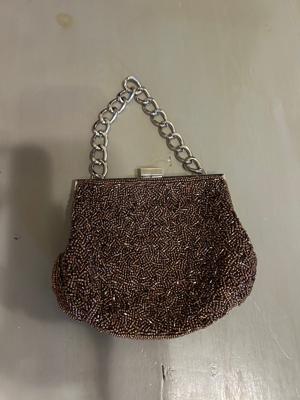BCBG Maxazria Brown Cocktail Bag with Chain